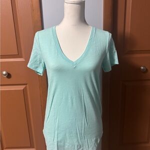 PINK Victoria's Secret Aqua V-Neck Tee